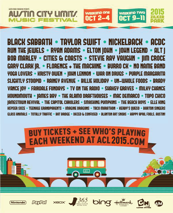 Alec 365thingsaustin Here Is The Acl 15 Line Up Http T Co 14gukh5u1j Http T Co Bl6bt6kpm7 This Upset Me