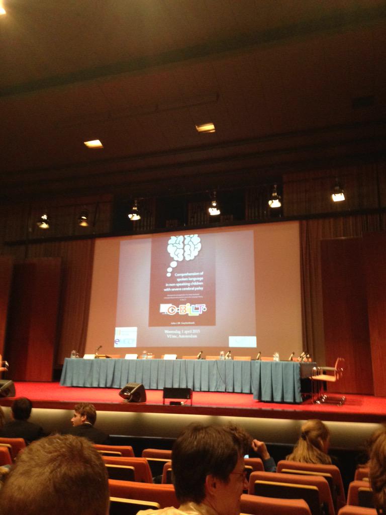 Promotie  Joke Geytenbeek <a href="/vumc/">vumc</a>  Comprehension of spoken language in non-speaking children with severe cerebral palsy