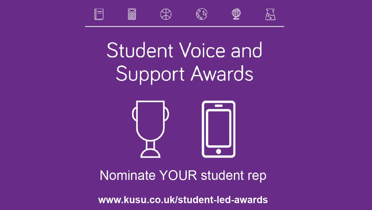 The student voice and support awards are here! Nominate your student rep!