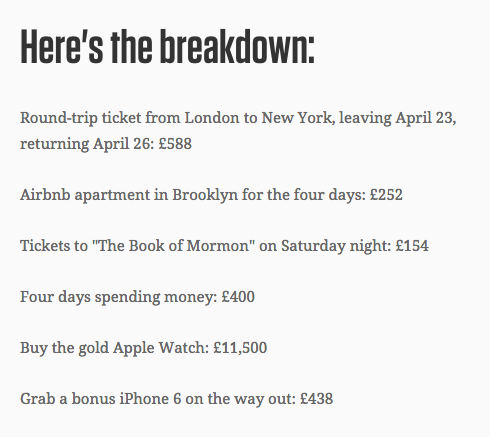 complex_uk's tweet image. Flying to New York to buy the gold Apple Watch is actually cheaper than buying it in the UK bit.ly/1MzBQav