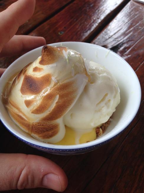 ChefJsullivan's tweet image. Meyer Lemon with toasted Marsh Mellow "Meringue"