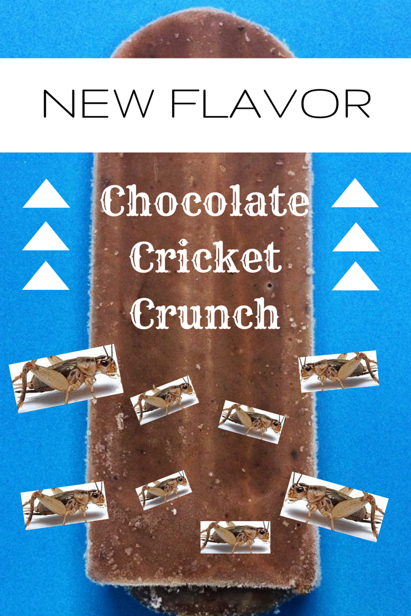 _LunaPops's tweet photo. We've created a new flavor for you to enjoy -- CHOCOLATE CRICKET CRUNCH!! Check out our Facebook for more details! http://t.co/3vBWMBAKA7