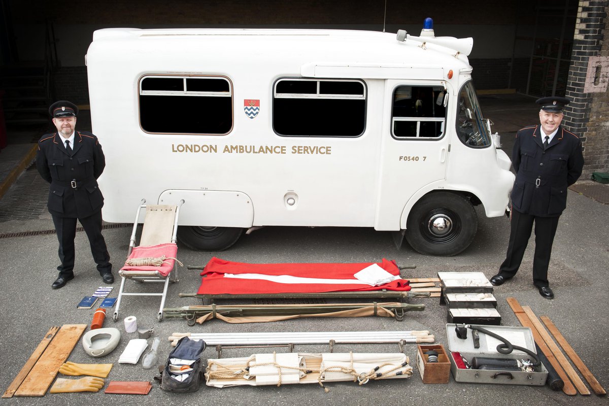 NYCEMSwatch's tweet photo. RT @Ldn_Ambulance: Seeing these two ambulances side by side really shows how far we've come #LAS50 #paramedic http://t.co/u846uznNKi