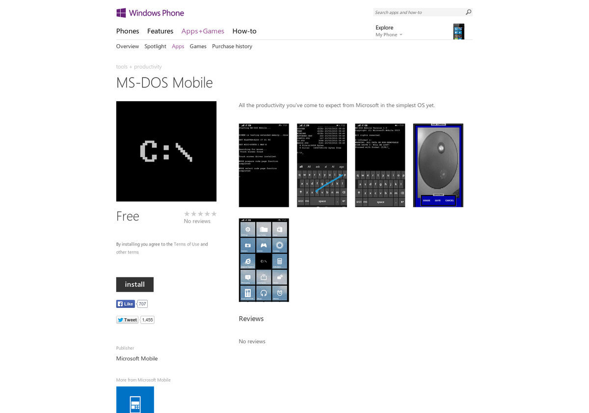 ProductHunt's tweet photo. MS-DOS mobile: Microsoft is launching MS-DOS for mobile http://t.co/FSchvuIy6o via @robjama on @producthunt http://t.co/p03wnC1bsE