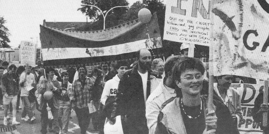 The 1st @HalifaxPride March occurred in 1987 with 75 participants. Today, the event has grown to include 120,000 ppl!