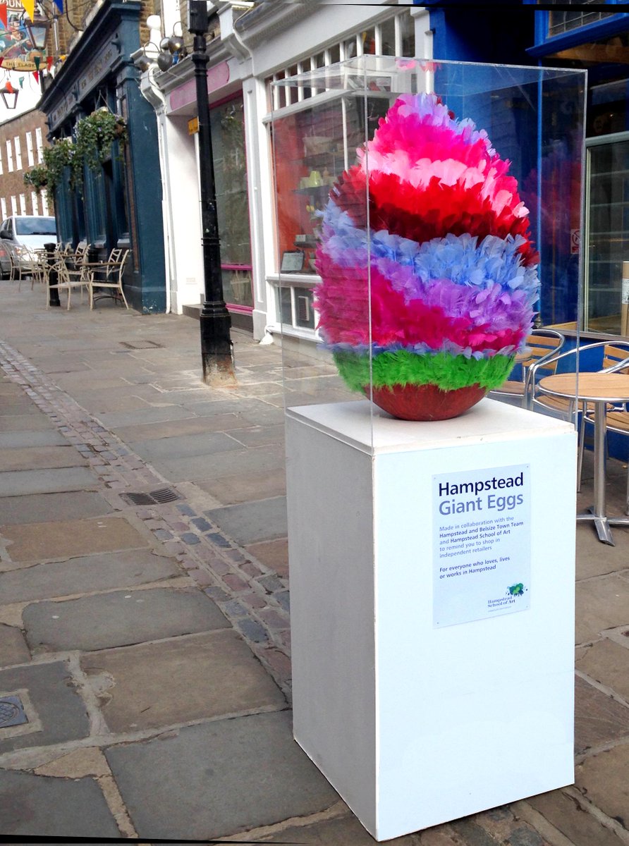 HSoA_UK's tweet image. Have you seen them yet? Giant Easter Eggs in #Hampstead and #Belsize Take a selfie with us, win a prize. Good luck