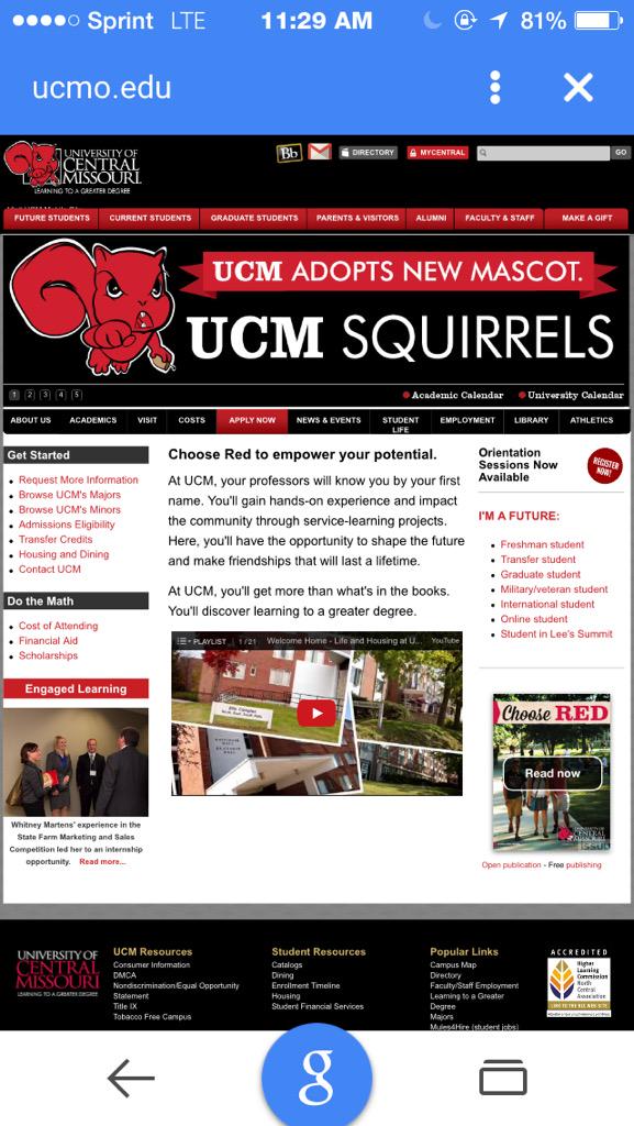 megatronn07's tweet photo. @UCMPROBS @ucmfession guys were now the squirrels. #UCMSquirrels http://t.co/IVewpu1pKf