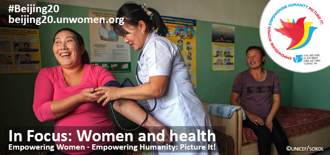UN's tweet photo. This month @UN_Women is focusing on women's health as part of #Beijing20 campaign. Info: http://t.co/eZVToOUm4P http://t.co/JtV1aLAZZN