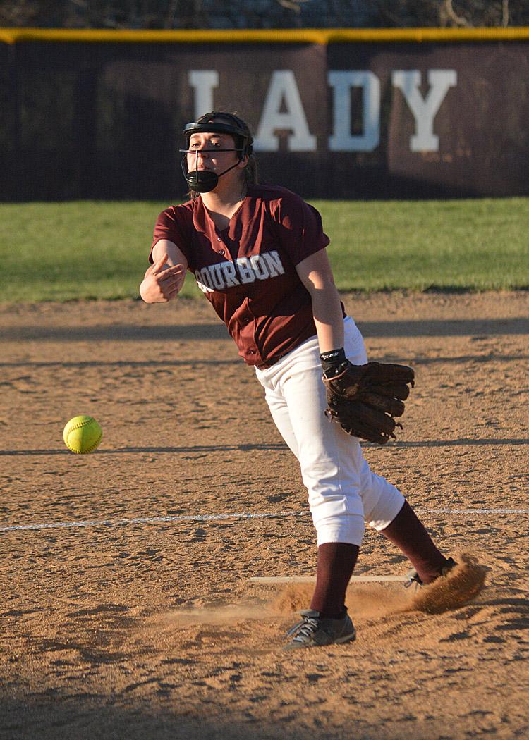 ScoreLexington's tweet photo. Emily McGlothin releases a pitch for Bourbon County during yesterday's 1-0 victory over Estill County. http://t.co/Yq2KjAP9y9