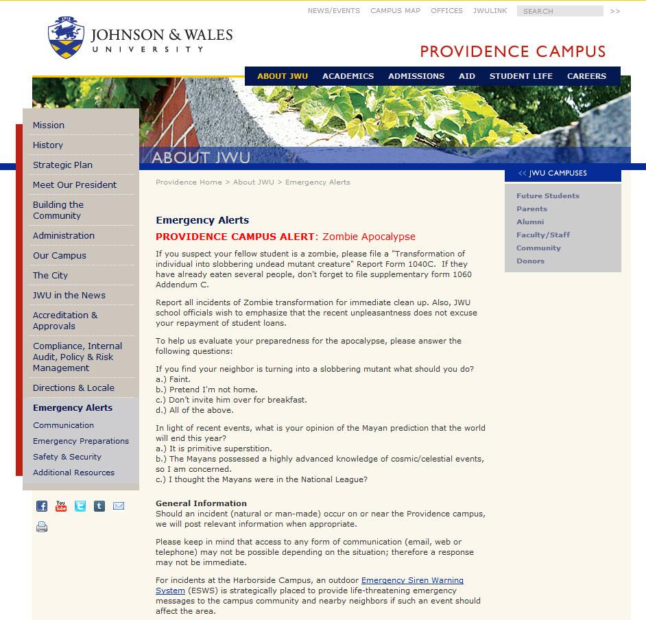 JWUCulinaryNow's tweet photo. @Ian1225 @JWUProvidence There are in fact some policies in place. See also #YetiSighting #GodzillaAttack http://t.co/UKasRx74on