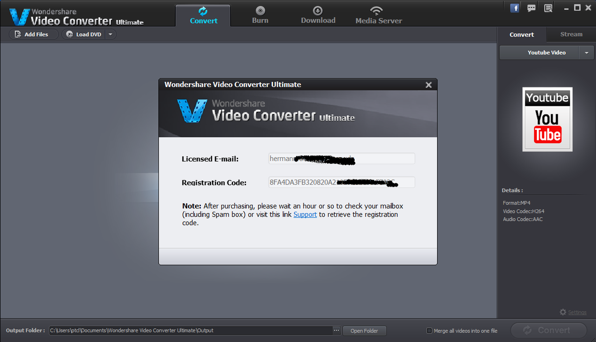 wondershare video converter license