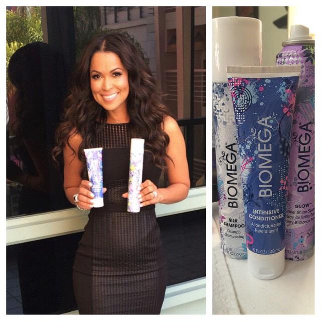 Aquage's tweet photo. Tracy Edmonds from Extra is Biomega's biggest fan! Thanks for the love! @alyntopper http://t.co/jvXSMXrdhX