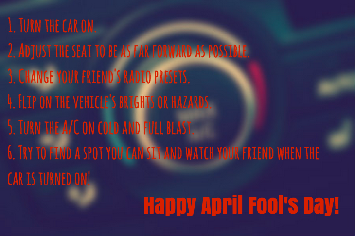 Marcsgarage's tweet photo. Need a good, last-minute April Fool’s Day prank to play on your friend? Try this one! http://t.co/pNWKzUG0rN