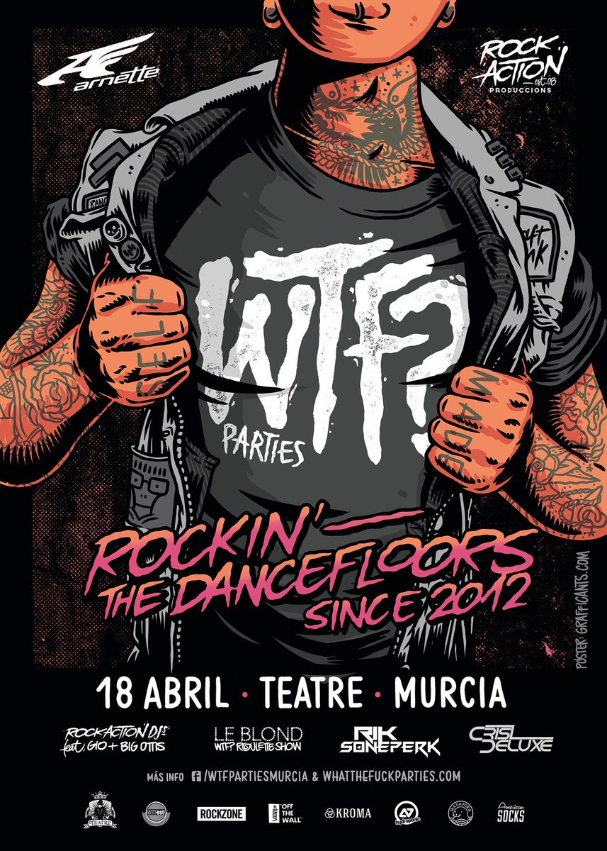 ViveTeatre's tweet photo. Quieres saber que es @WTF_parties #sabado 18 #Abril una noche para el recuerdo! @CrisdeluxeDj #Murcia #lovemusic http://t.co/BPhbnlJH27