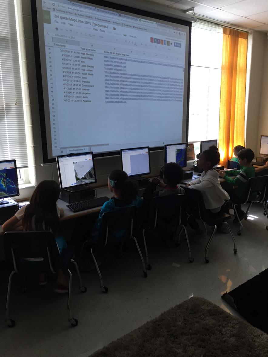 amylpie's tweet image. #tourbuilder with 3rd gr #cescrocs. Shared tours via sheets and #googleclassroom. #fcobe tech #sschat