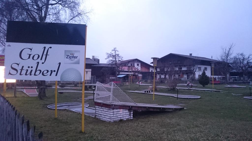 Q3Austria's tweet photo. Crazy golf is waterlogged :-( so swimming again :-) http://t.co/KtmRFbdEG4