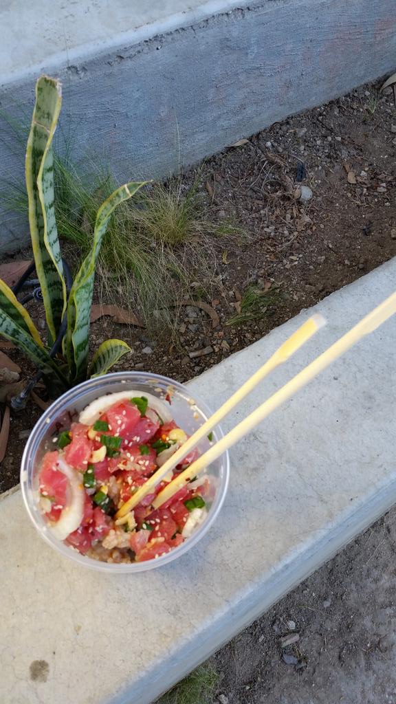 Janice let me take a picture but she ain't sharing her Aloha Poke!! #SoCalfoodtrucks by #NorthTXFoodTrucks