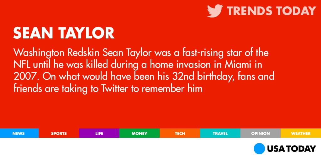 Happy bday ST21. RIP to the baddest man 2 play DB ever No. 21, Sean Taylor, would have turned 32 today. 
