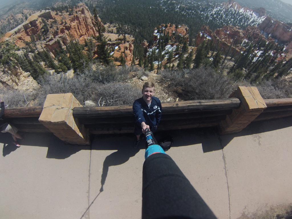 itsryanboswell's tweet photo. Bryce Canyon was absolutely stunning ππ #Gopro #GoproSelfies #Panorama http://t.co/cqY6udorEp