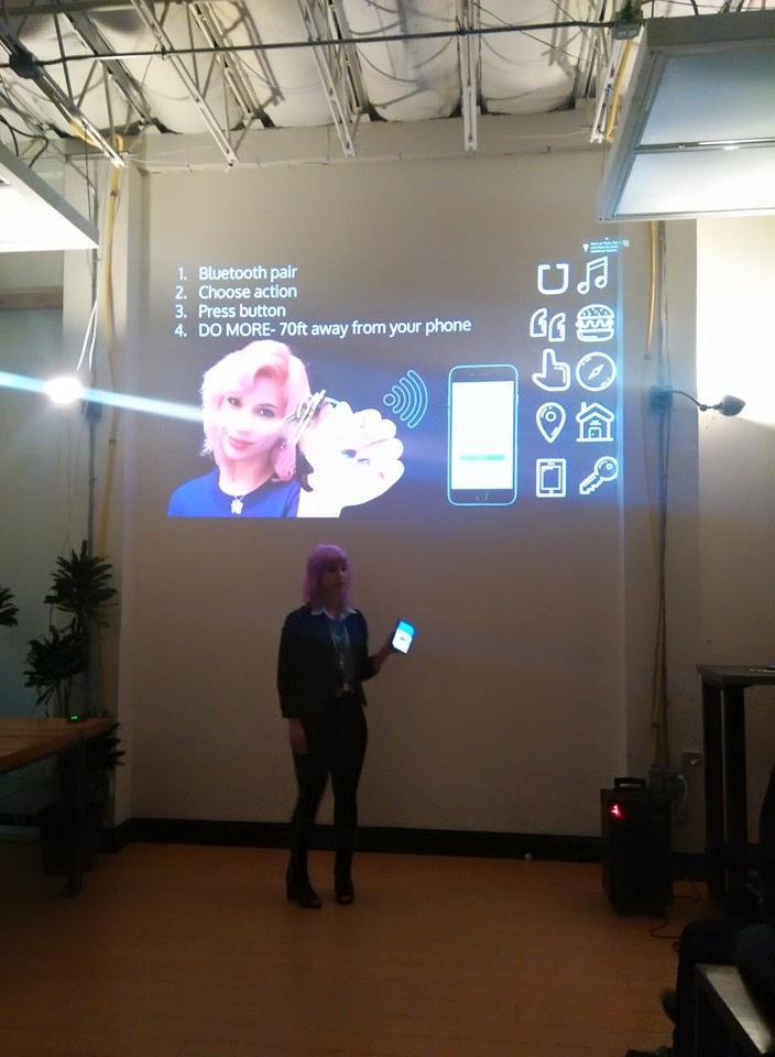 RanimalMa's tweet photo. Nifty and useful little gadget! @PolyLabs #dingbot showing demo at #weartechcon! #hardware #innovation #wearables http://t.co/7Eg6jgmRW8