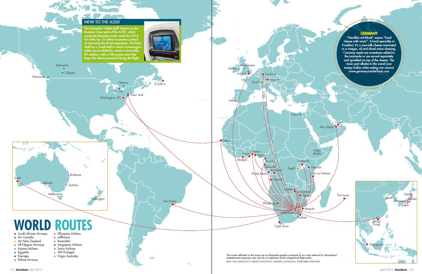South African Airways Route Map Airlineroute On Twitter: "South African Airways Inflight Magazine Route Map  Has A New Look For April 2015 Edition Http://T.co/Ngjdbbmuvp" / Twitter