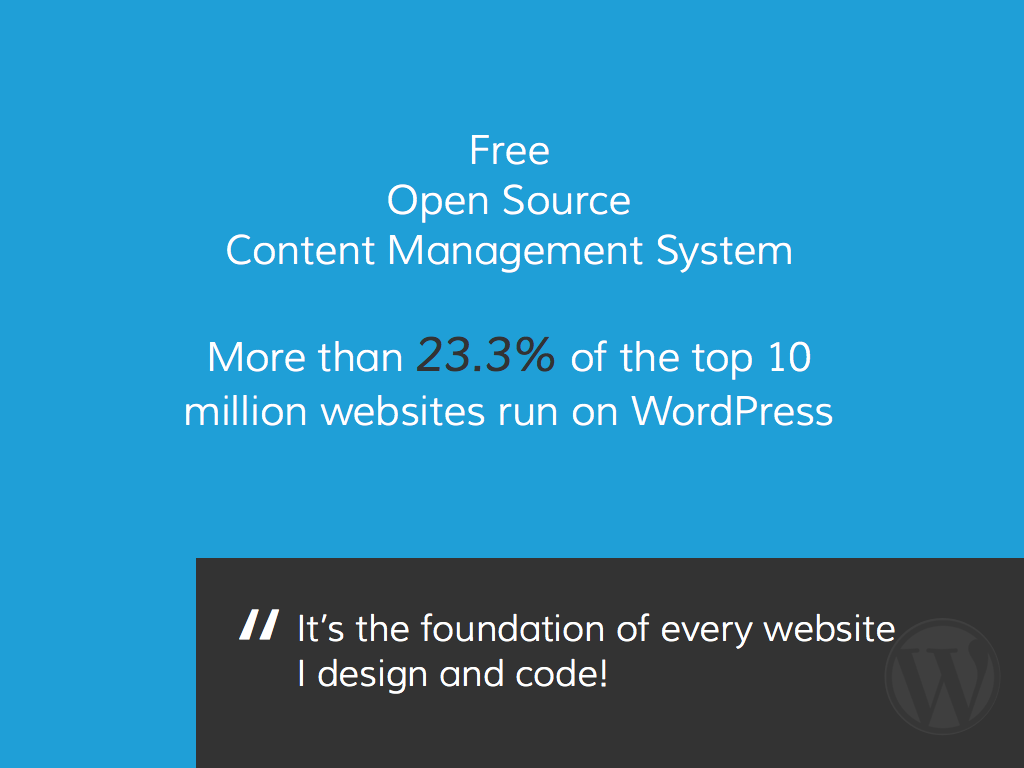 BlueSteeleTX's tweet photo. Check out our presentation from #WCSD15 this past weekend "What WordPress really is" http://t.co/j1Sn7IBqXQ http://t.co/tt3Ff0e7lb