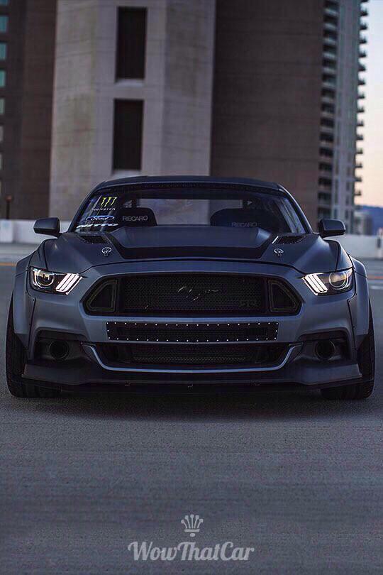 Carfluence's tweet photo. Blacked out Mustang 😎 http://t.co/7L7H6KizAs