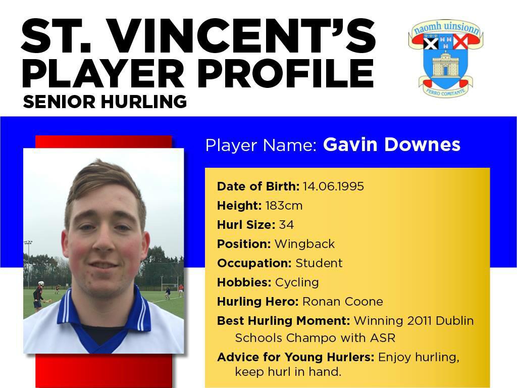 StVincentsGAA1's tweet photo. Tonight's Senior Hurling Player Profile is...wingback Gavin Downes #VinsWithSticks http://t.co/ADcGAeU9CZ