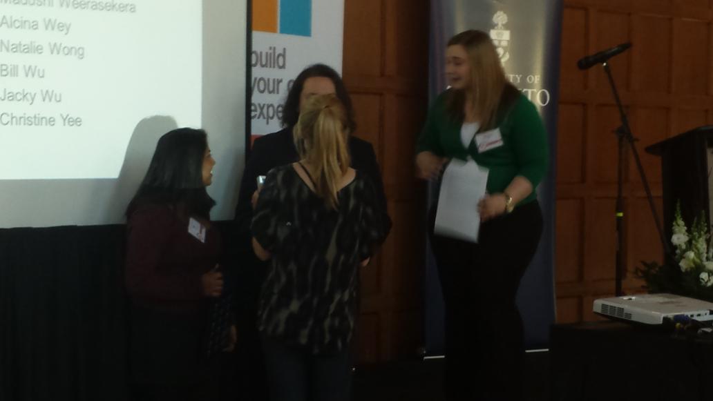 UofTStudentLife's tweet photo. Congrats to Elysse from @theUCFollies for winning the team player award.#ulifeUofT #uoftrecognizes http://t.co/5ZCRSGFYsd