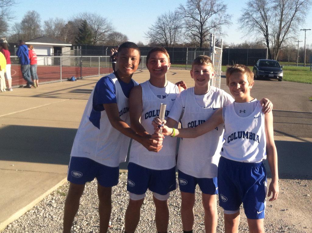 @CUSD4_EaglesCongrats to Reid Simon,  Cole Simmonds,Donovan Bieber, and Ronnie Hunsaker for breaking 400 relay record