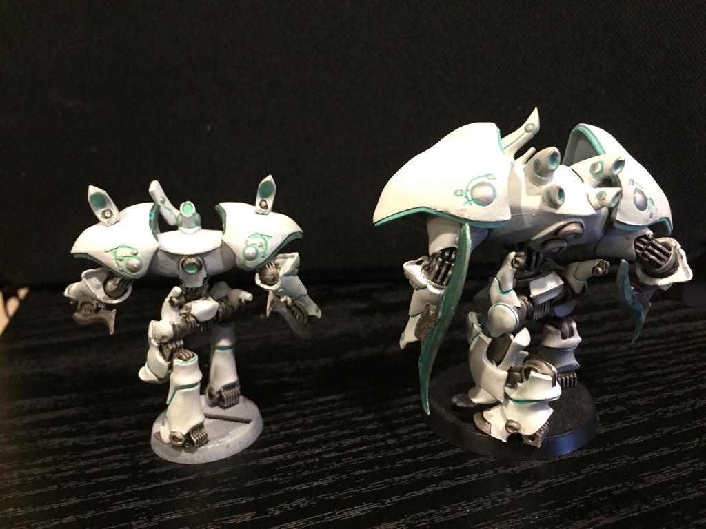 StudioRebelScum's tweet photo. Some of my #Retribution #Warjacks. #Warmachine #WarmaHordes #Scyrah #Warmongers #Wargames #MiniPainter #WIP http://t.co/6ZRPtPhtEO