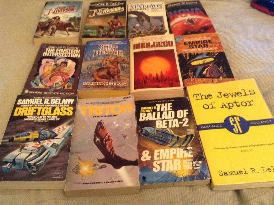 Happy birthday Samuel R Delany! My books are in storage so last year\s photo will have to do 