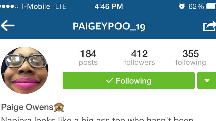 Paige owens instagram