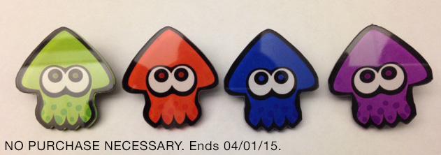 AMZNVideoGames's tweet photo. Follow &amp; RT for a chance to win a set of these awesome #Splatoon pins! #amazonsweeps http://t.co/ho17SHN4V0 http://t.co/pp1zMqhg3t