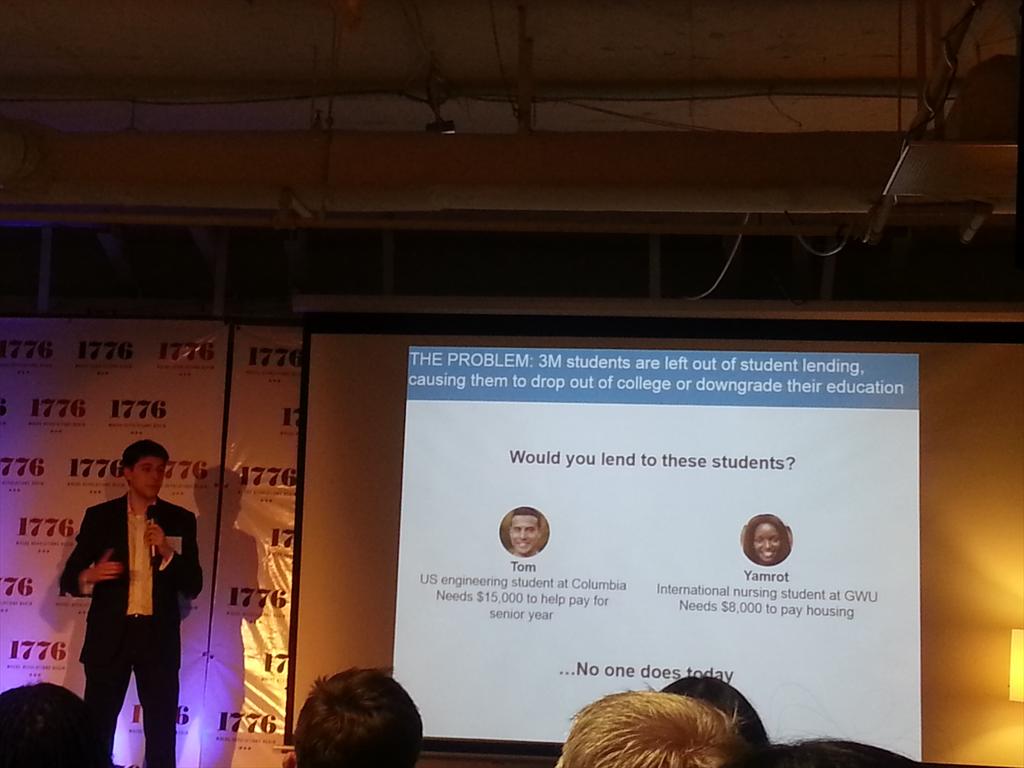 DCasha's tweet photo. .@MPOWERFinancing marketplace lending platform for promising students wo credit history #edtech #vilcaped2015 http://t.co/8UgjHWBrhh