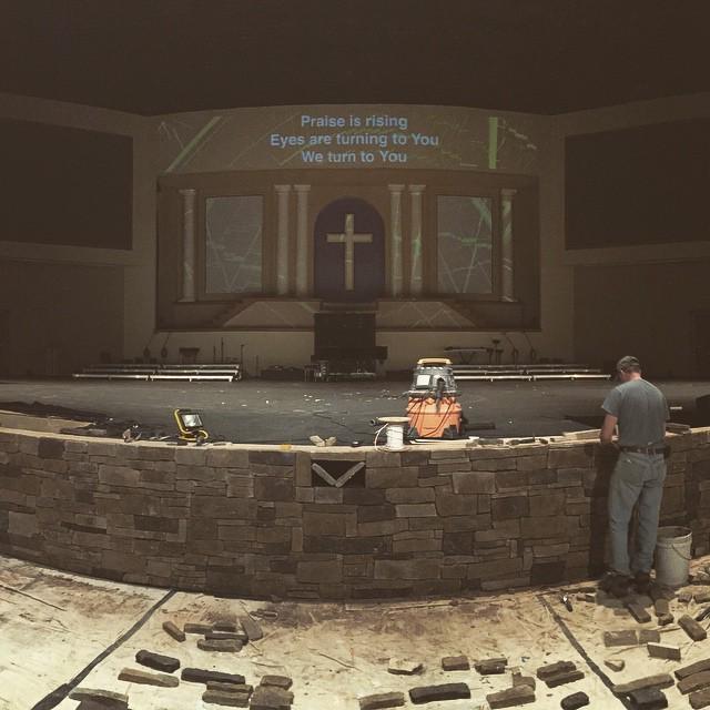 sacornwell's tweet image. Awesome things happening @clacamphill #upgrades #projectormapping #stonewalls