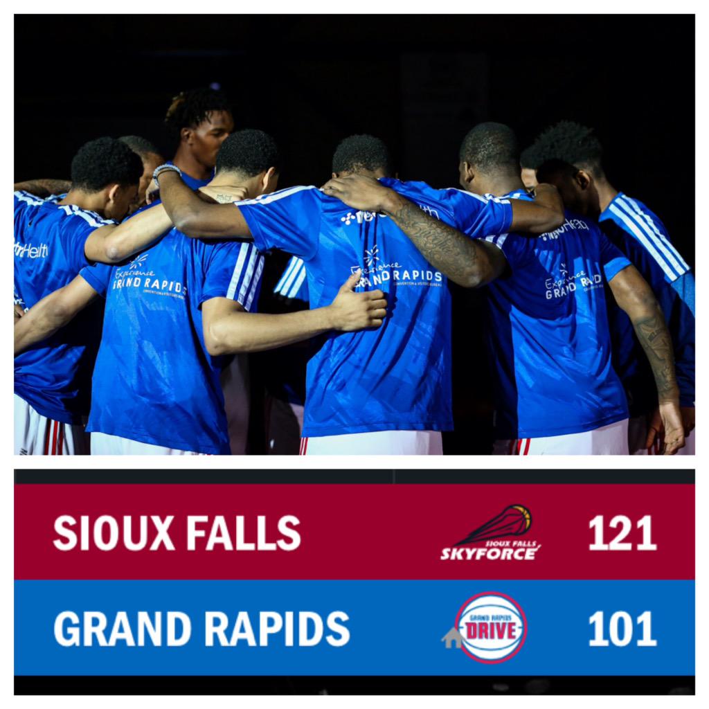 NBAGrandRapids's tweet photo. FINAL: Drive fall at home 121-101 but are back home at @DeltaPlexArena Friday for our 2014-15 finale! http://t.co/ObZWq3SScu