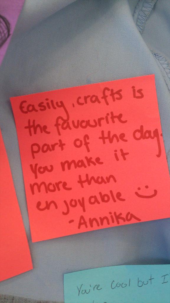 ColonelGrayArt's tweet photo. My art teacher smock was full of hand written sticky notes from my students. #surprise #AprilFools #beststudentsever http://t.co/kGp1l7cMbc