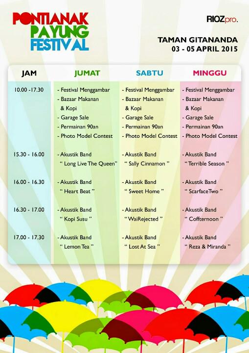 Besok jangan lupa datang ya ke acara payung festival pontianak!