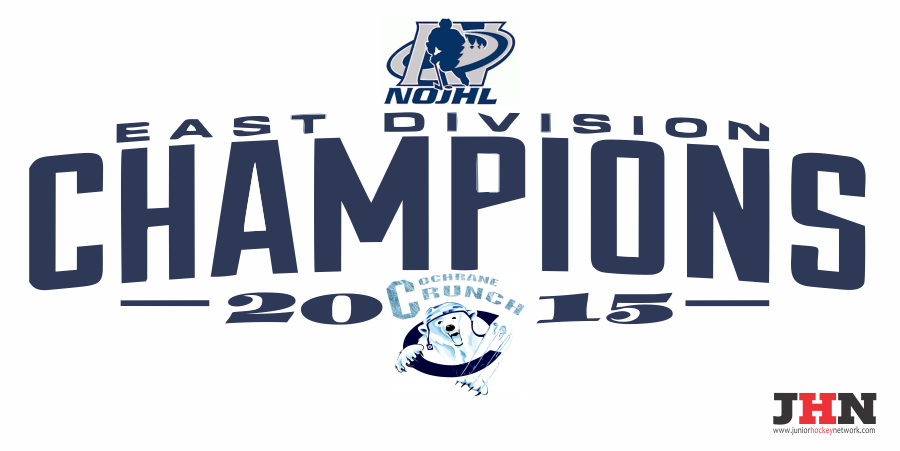 jrhockeynetwork's tweet photo. Congrats to one of our @jrhockeynetwork members the 2015 @NOJHL East Division Champions @CochraneCrunch http://t.co/bqEex7XCcb