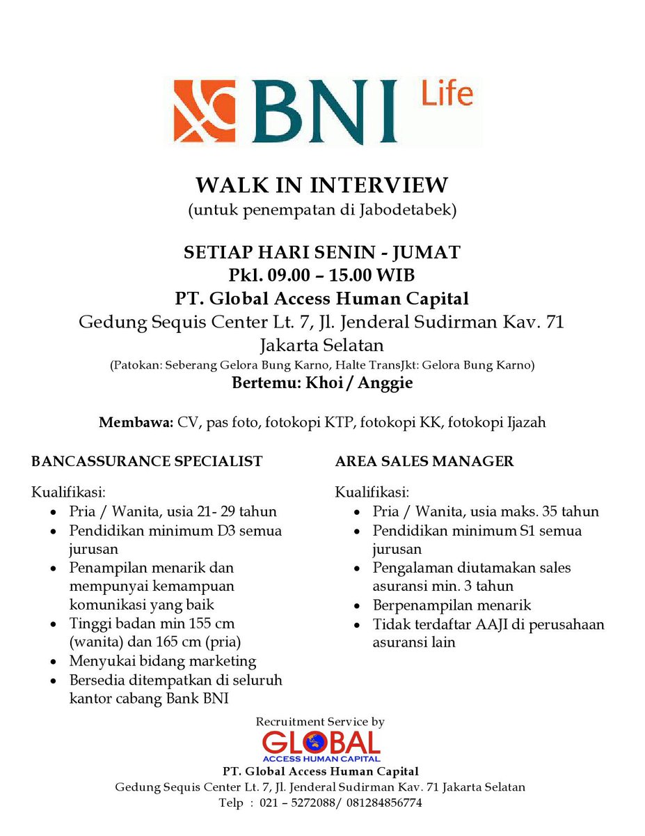 Lowongan Call Center Bni - Loker Spot