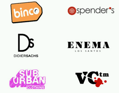 Shopping center our clothes stores