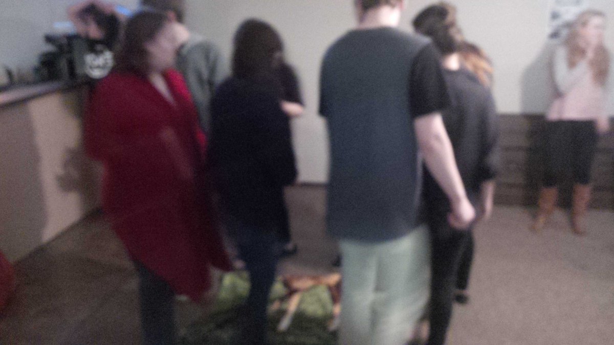 JohnGaudet's tweet image. Musical shrinking horse blanket at #pencityyouth #firstoneout