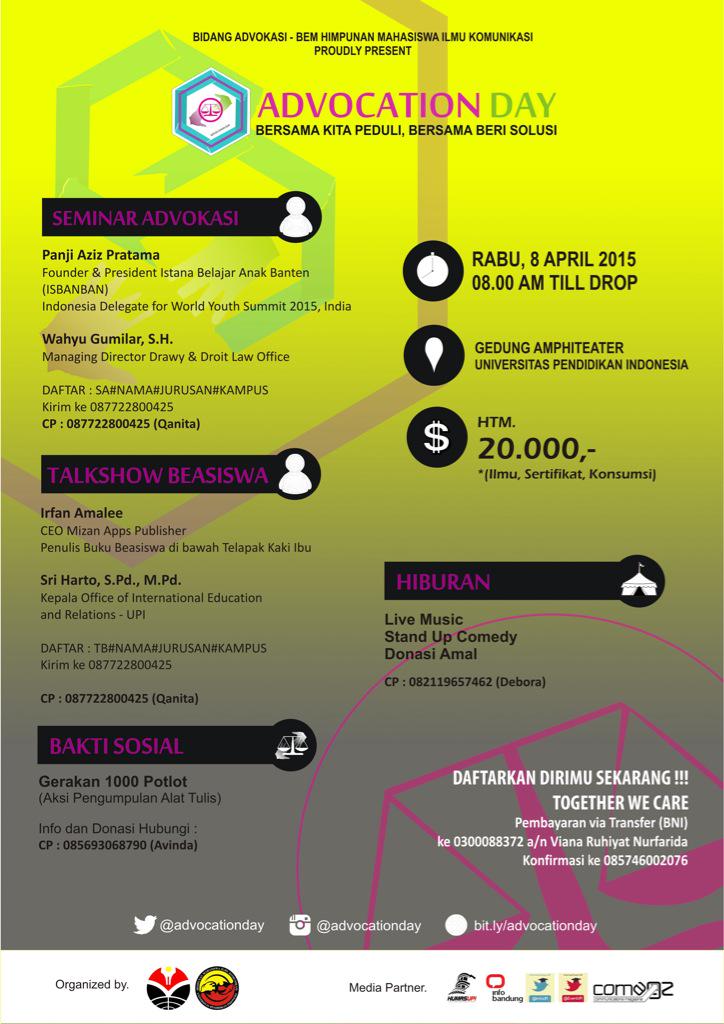 comagz_'s tweet photo. #ADVOCATIONDAY- 8 APRIL 2015 at AMPHITEATER UPI | INFO &amp; REG: http://t.co/XOk8emkGkq @advocationday #TogetherWeCare http://t.co/RQcUUqZGI8
