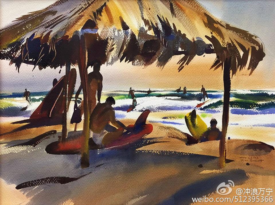 SurfingWanning's tweet photo. California oil painting artist &amp;surfer Gordon McClelland works.#surfing #wanning #hainantourism http://t.co/AtWYISXtAd