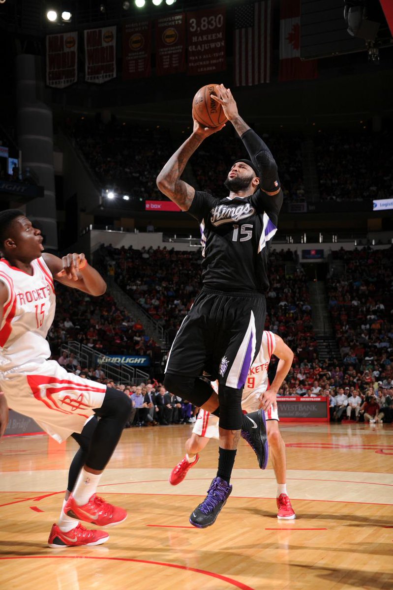 NBATV's tweet photo. NBA players with 20+ pts, 20+ reb, 10+ ast and 5+ blk in a game:
Kareem Abdul-Jabbar
DeMarcus Cousins
(per Elias) http://t.co/ovBcFsZ9DT