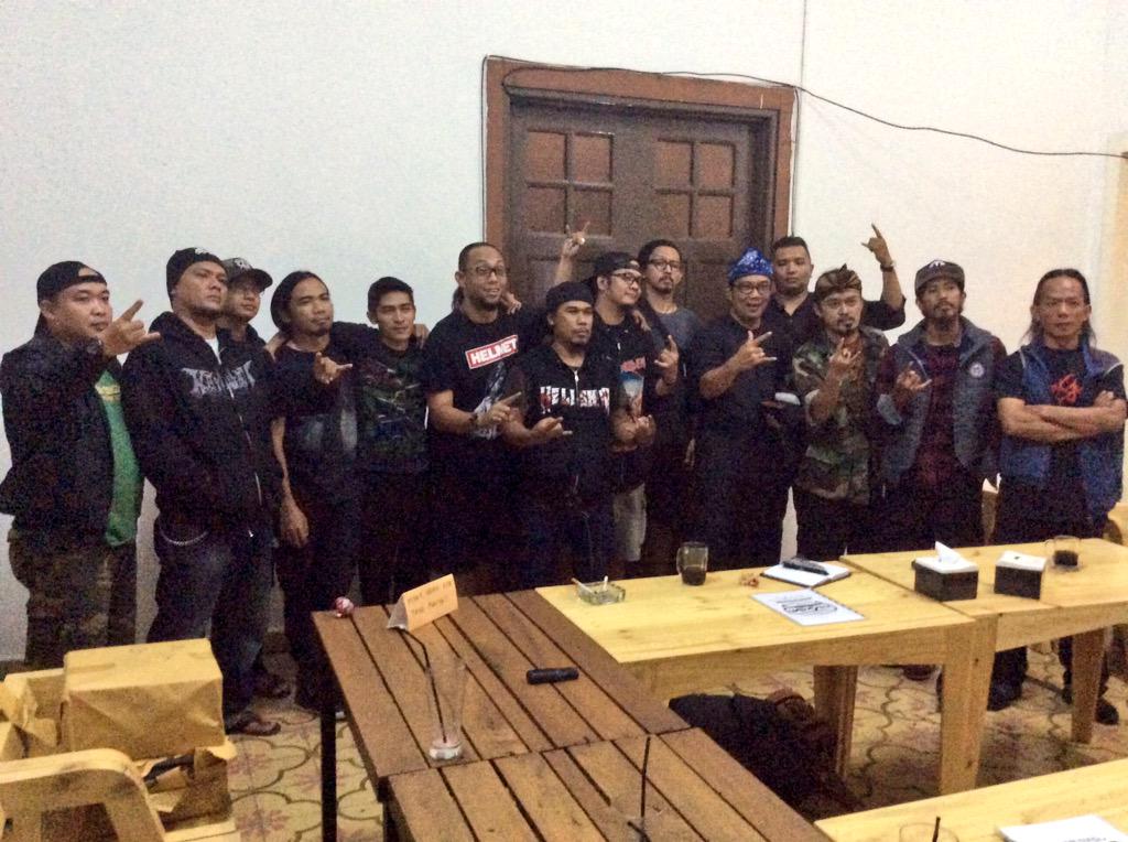 meeting w/ 'death metal' community (Burger Kill &amp; Jasad) that will go to Europe to promote BDG via music diplomacy.