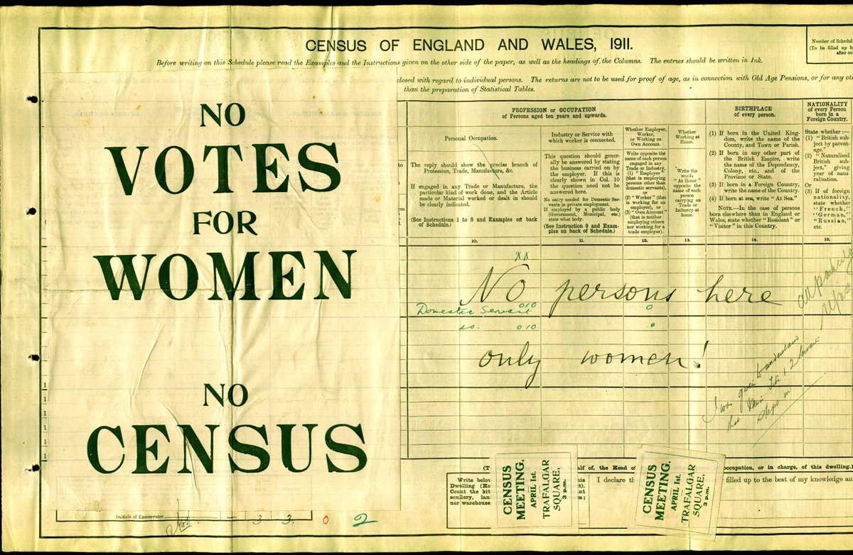 Women boycotted the census. “No persons here only women!"