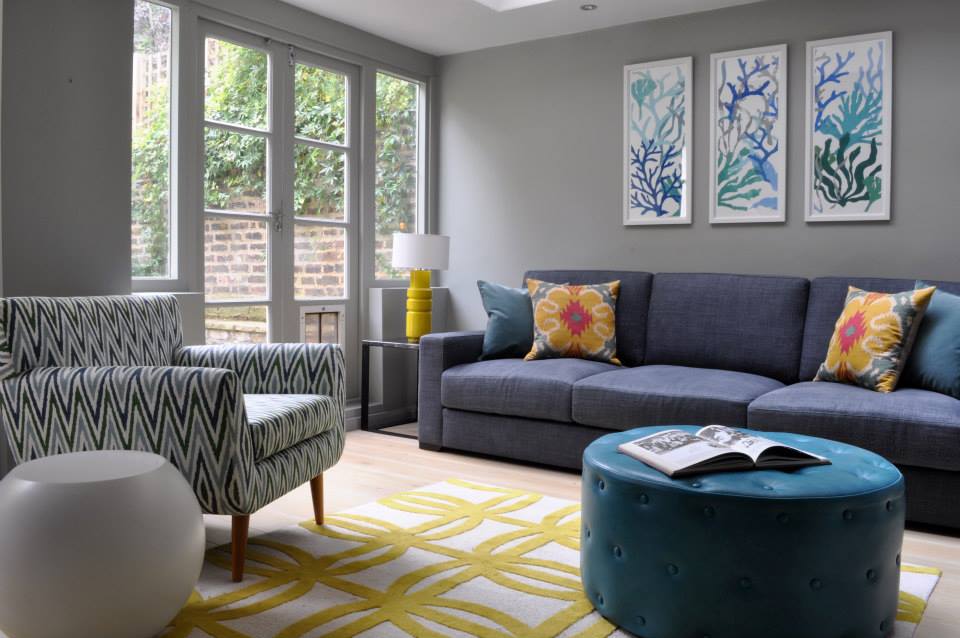 Room by London Designers <a href="/StudioDuggan/">Studio Duggan</a> featuring our Elizabeth Ockford <a href="/DesignerBetty/">elizabeth ockford</a> Triptych bit.ly/1CdlU25