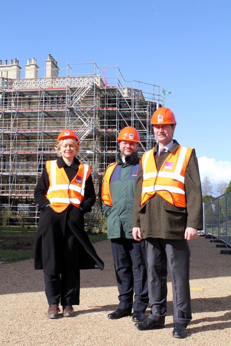 Vice Admiral Sir Tim Laurence, EH Chairman. Steve Bax, Historic Prop’ Dir'. Anna Eavis, Curatorial Dir’ @EHAudleyEnd